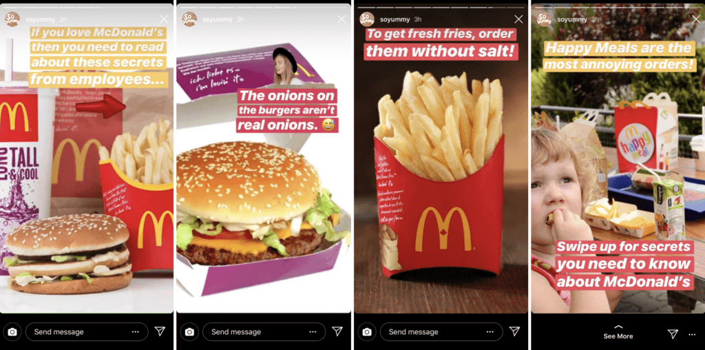 McDonald's teaser posts