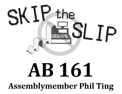 Skip The Slip—Yes on AB 161- Logo