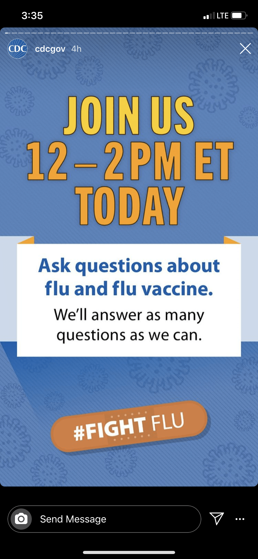 CDC NCIRD Instagram Story Q&As: Opening the Vaccine Dialogue- Logo