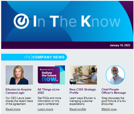 In The Know - Weekly Internal Company Newsletter