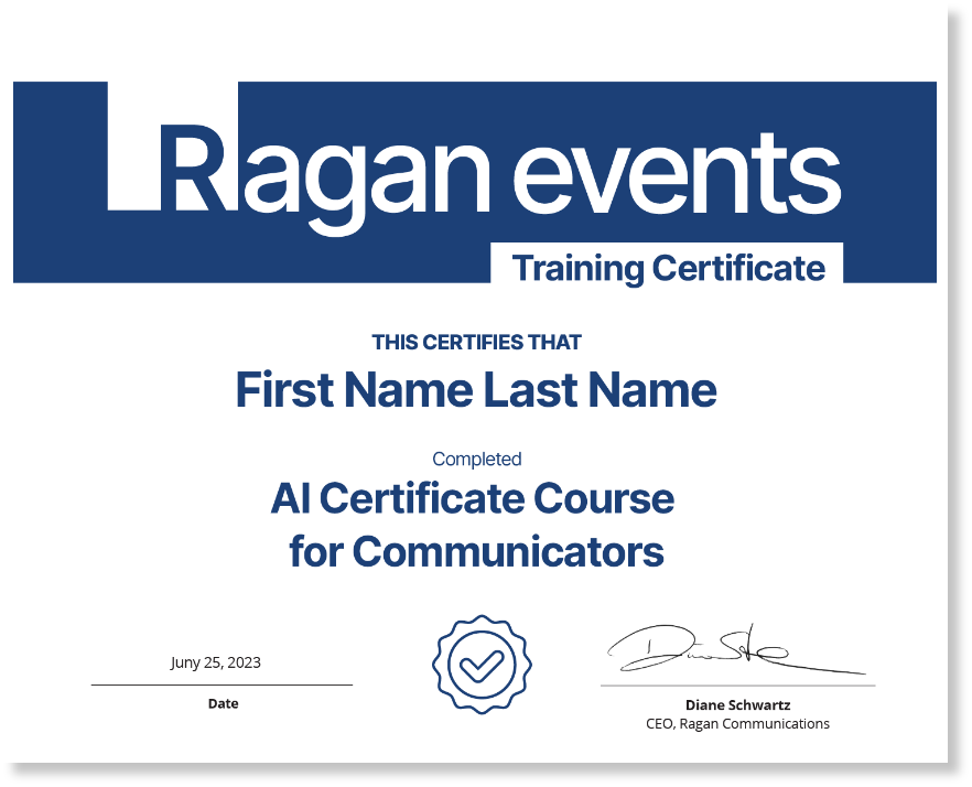 AI Certificate Course for Communicators
