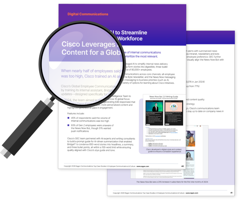 Cisco PreviewImage Free Sample Ragan’s Top Case Studies in Employee Communications & Culture