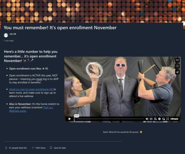 Open enrollment video