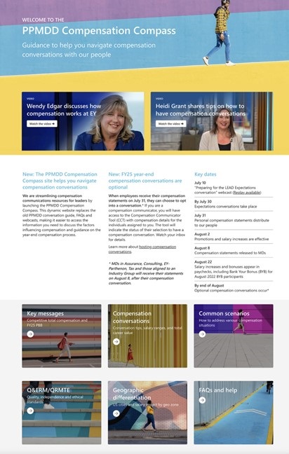 EY PPMDD Compensation Compass: Streamlining our compensation process to increase impact and efficiency